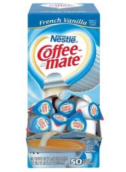 Nestle® Coffee-mate® Coffee Creamer, French Vanilla, .375 oz Liquid Creamer Singles, 50/Box